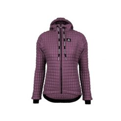 Kurtka przeciwdeszczowa z kapturem dla kobiet Etxeondo Urka. Fioletowe kurtki damskie ETXEONDO, xs, z kapturem, primaloft. Za 1,719.00 zł.