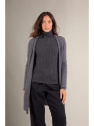 Perfect Cashmere Kaszmirowy kardigan "Kara" w kolorze antracytowym rozmiar: XXL. Czarne kardigany damskie Perfect Cashmere, xxl, bez wzorów, z kaszmiru. Za 437.17 zł.