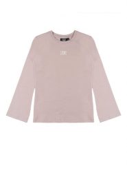 Koszulka Leone 1947 Lavendelfarbenes Langarm z małym logo i nadrukiem dla dzieci. Fioletowe koszulki dziewczęce LEONE 1947 APPAREL, bez wzorów, bez ramiączek. Za 117.88 zł.