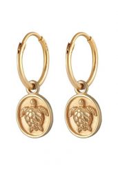 Elli Damskie kreole zawieszka żółw ocean w srebrze 925 Sterling Silver pozłacane Kolczyki 1 ct. Szare kolczyki damskie Elli, pozłacane. Za 263.99 zł.