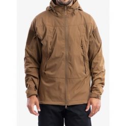 Kurtka softshell męska Helikon-Tex Blizzard - StormStretch. Brązowe kurtki męskie HELIKON-TEX, m, bez wzorów, z softshellu, bez kaptura. Za 209.99 zł.