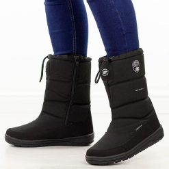 Czarne zimowe śniegowce damskie z membraną American Club Softshell Sn57/25. Czarne kurtki softshell damskie American CLUB, s, bez wzorów, z jeansu, bez kaptura. W wyprzedaży za 240.87 zł.