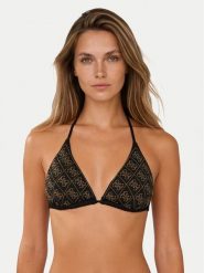 Guess Góra od bikini E6GJ24 KCUO2 Czarny. Czarne bikini damskie Guess, z aplikacjami. Za 329.99 zł.