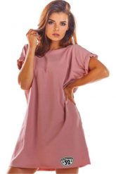 Luźna bawełniana mini sukienka oversize na lato różowa. Czerwone sukienki damskie Infinite You, na co dzień, na lato, m, bez wzorów, z bawełny, sportowe, bez kołnierzyka, bez ramiączek, mini, oversize. Za 199.00 zł.