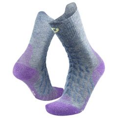 Skarpety trekkingowe dla kobieta Therm-ic Trekking UltraCool Linen Crew Lady. Fioletowe skarpetki damskie THERM-IC, bez wzorów, z elastanu. Za 136.00 zł.