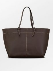 Becksöndergaard Skórzany shopper bag "Aubrey" w kolorze brązowym - 40 x 34 cm rozmiar: onesize. Brązowe shopper bag damskie Becksöndergaard, bez wzorów, z materiału, bez dodatków. Za 377.74 zł.