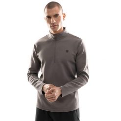 Męska bluza treningowa z suwakiem pod szyją Fitness Siroko Troop. Szare bluzy bez kaptura męskie SIROKO, bez wzorów, z materiału, bez kołnierzyka, bez ramiączek. W wyprzedaży za 146.95 zł.