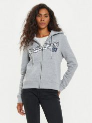 Guess Jeans Bluza W4BQ03 KC811 Szary Regular Fit. Szare bluzy bez kaptura damskie Guess Jeans, xl, z jeansu. Za 539.99 zł.