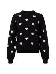 Noisy May Sweter - NMCharlott Kobiety czarny|biały, S. Białe swetry klasyczne damskie Noisy may, s, bez kołnierzyka. Za 169.95 zł.