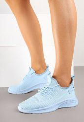 Jasnoniebieskie Buty Sportowe Sneakersy Ozdobione Tłoczeniem i Napisami Odalene. Niebieskie buty sportowe na co dzień damskie Renee, bez wzorów, z jeansu. Za 59.99 zł.