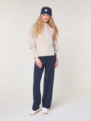 Rodier Wełniany sweter w kolorze kremowym rozmiar: S. Brązowe golfy damskie Rodier, s, bez wzorów, z kaszmiru, bez ramiączek. Za 252.99 zł.