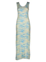 Miss goodlife Sukienka "Summer" w kolorze błękitno-jasnożółtym rozmiar: L. Niebieskie sukienki damskie miss goodlife, l, bez wzorów, z bawełny, bez kołnierzyka, bez ramiączek, maxi. Za 195.99 zł.