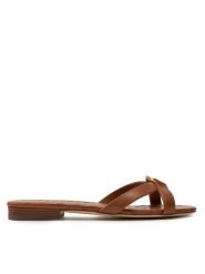 Lauren Ralph Lauren Klapki 802927945002 Brązowy. Brązowe klapki damskie Lauren Ralph Lauren, bez wzorów, ze skóry, bez obcasa. Za 529.99 zł.