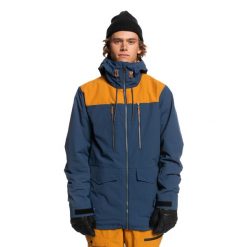 Kurtka snowboardowa męska Quiksilver Fairbanks. Niebieskie kurtki narciarskie i snowboardowe damskie Quiksilver, l, bez wzorów, bez kaptura, narciarskie. Za 579.99 zł.