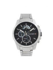 Tommy Hilfiger Zegarek Decker1791348 Srebrny. Szare, analogowe zegarki męskie Tommy Hilfiger, srebrne. Za 619.99 zł.