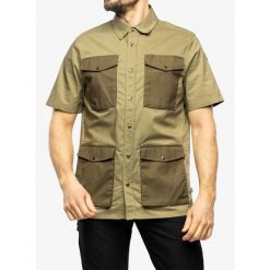 Koszula turystyczna męska Fjallraven Raven Shirt S/S. Zielone koszule męskie Fjällräven, m, bez wzorów, bez kołnierzyka, bez ramiączek. Za 371.99 zł.