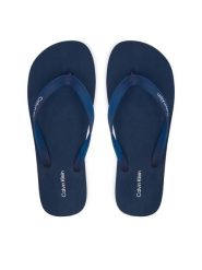 Calvin Klein Japonki Logo Strap HM0HM02105 Granatowy. Niebieskie klapki i japonki męskie CALVIN KLEIN, z syntetyku. Za 149.99 zł.