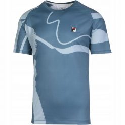 Koszulka tenisowa Fila T-shirt Cassian. Niebieskie t-shirty męskie Fila, m, bez wzorów, z materiału, bez kołnierzyka. Za 119.99 zł.