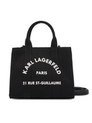 KARL LAGERFELD Torebka A3W50118 Czarny. Czarne torebki klasyczne damskie Karl Lagerfeld, bez wzorów, z materiału, bez dodatków. Za 339.99 zł.