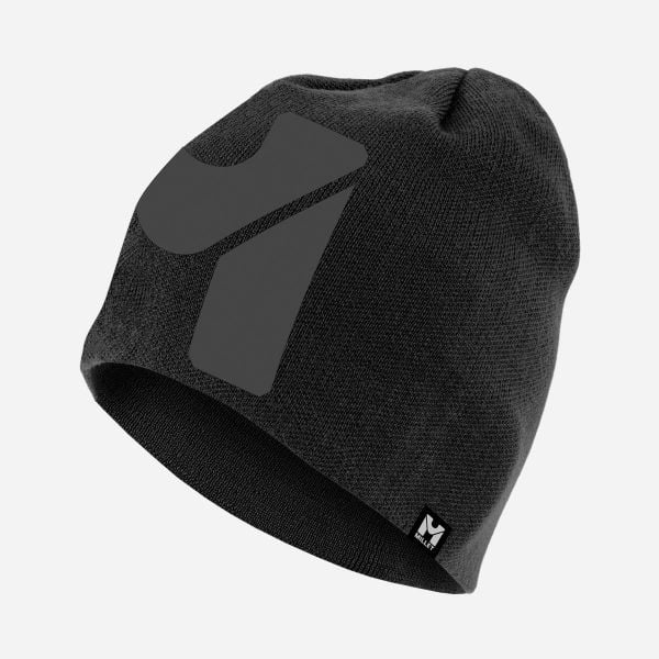 Czapka zimowa Millet Logo Beanie. Czarne czapki męskie Millet, na zimę, bez wzorów, z materiału. Za 148.30 zł.