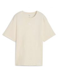 Puma Koszulka "Ess Relaxed" w kolorze beżowym rozmiar: L. Brązowe t-shirty damskie Puma, l, bez wzorów, bez kołnierzyka. Za 85.95 zł.