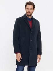 Tommy Hilfiger Płaszcz wełniany MW0MW32963 Granatowy Regular Fit. Niebieskie płaszcze męskie Tommy Hilfiger, na zimę, m, bez wzorów, z syntetyku. Za 1,899.00 zł.
