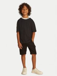 Calvin Klein Jeans T-Shirt Embro Tape IB0IB02457 Czarny Regular Fit. Czarne t-shirty chłopięce Calvin Klein Jeans, bez wzorów, z bawełny, bez ramiączek. Za 89.99 zł.