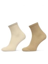 Tommy Hilfiger Skarpety krótkie 373001001 Beżowy. Brązowe skarpetki damskie Tommy Hilfiger, bez wzorów, z bawełny. Za 49.99 zł.