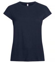 Clique Fashion Top Women T-shirt z bawełny, luźny krój. Niebieskie t-shirty damskie CLIQUE, xl, bez wzorów, z bawełny, bez kołnierzyka. Za 110.06 zł.