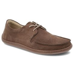 Brązowe Półbuty Armodo Welurowe Obuwie Damskie Barefoot. Brązowe półbuty damskie Armodo, bez wzorów, z weluru, biznesowe, bez obcasa. Za 314.99 zł.