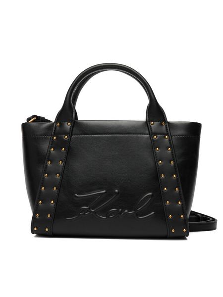 KARL LAGERFELD Torebka B1W30262 Czarny. Czarne torebki klasyczne damskie Karl Lagerfeld, bez wzorów, ze skóry, bez dodatków. Za 849.99 zł.