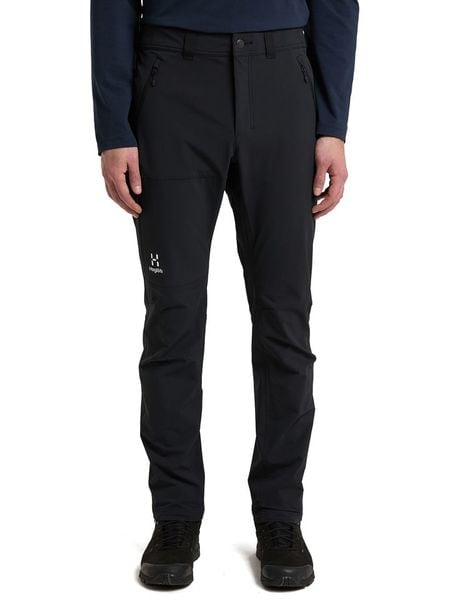 Haglöfs Spodnie softshellowe "Morän" w kolorze czarnym rozmiar: 52. Czarne spodnie materiałowe męskie Haglöfs, z poliamidu. Za 308.91 zł.