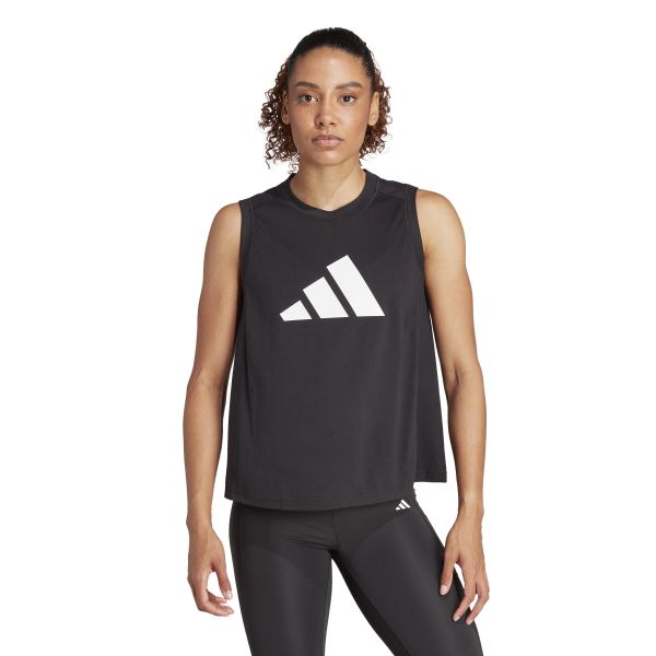 Damski tank top adidas Train Essentials Big Performance Logo. Białe topy sportowe damskie Adidas, xs, bez wzorów, z materiału, bez ramiączek. Za 152.70 zł.