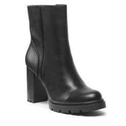 Botki Jenny Fairy. Czarne botki damskie Jenny Fairy, bez obcasa, na słupku, bez zapięcia. Za 179.99 zł.