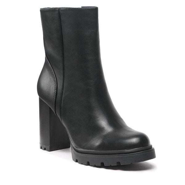 Botki Jenny Fairy. Czarne botki damskie Jenny Fairy, bez obcasa, na słupku, bez zapięcia. Za 179.99 zł.