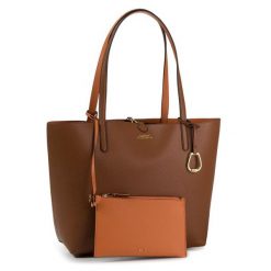 Torebka LAUREN RALPH LAUREN. Brązowe torebki klasyczne damskie Lauren Ralph Lauren, bez wzorów, bez dodatków. Za 599.99 zł.