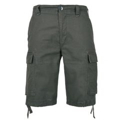 Męskie Szorty Cargo W Stylu Vintage. Czarne szorty męskie BUILD YOUR BRAND, bez kołnierzyka. Za 267.99 zł.