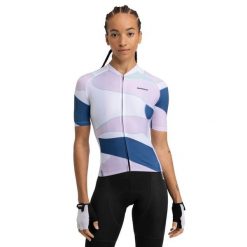 Damska koszulka rowerowa z krótkim rękawem Kolarstwo Siroko M2 Provence. Białe topy sportowe damskie SIROKO, na lato, m, bez wzorów, z elastanu, bez ramiączek. Za 254.00 zł.