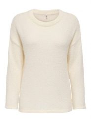 ONLY Sweter w kolorze kremowym rozmiar: M. Brązowe swetry klasyczne damskie Only, m, bez kołnierzyka. Za 158.47 zł.