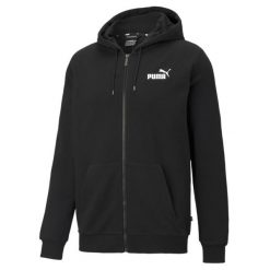 Męska rozpinana bluza z kapturem z małym logo Essentials PUMA Black. Czarne bluzy z kapturem męskie Puma, m. Za 275.00 zł.