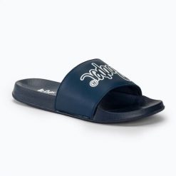 Klapki damskie Lee Cooper LCW-24-42-2480. Niebieskie klapki damskie COOPER, bez wzorów, z materiału, bez obcasa. Za 82.95 zł.