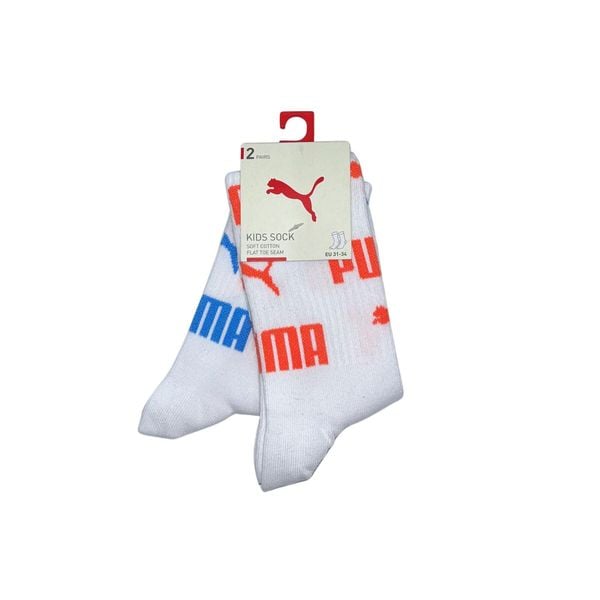 Puma Skarpety Aop Crew 2-Pack 93877301. Białe skarpetki damskie Puma, bez wzorów. Za 50.99 zł.