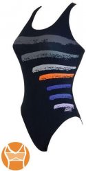 KOSTIUM KĄPIELOWY ZOGGS SYGNATURE ACTIONBACK CZARNY. Czarne stroje jednoczęściowe damskie ZOGGS, bez wzorów. Za 59.00 zł.