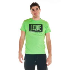 Sportowa koszulka męska Fluo. Zielone t-shirty sportowe męskie LEONE 1947 APPAREL, m, bez ramiączek, na fitness i siłownię. Za 69.47 zł.