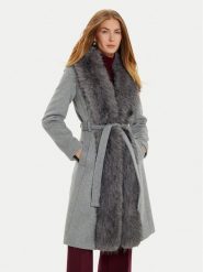 Marciano Guess Płaszcz wełniany 4BGL09 9957Z Szary Regular Fit. Szare płaszcze damskie Marciano Guess, na zimę, z aplikacjami, z syntetyku. Za 1,989.00 zł.