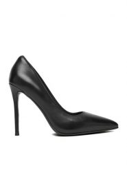 Eva Minge Szpilki EO-ELAINA-E134-20A-Y021X Czarny. Czarne szpilki Eva Minge, bez wzorów, ze skóry, bez obcasa. Za 319.99 zł.