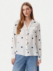 Vero Moda Koszula Bumpy 10275283 Biały Regular Fit. Białe koszule damskie Vero Moda, m, bez wzorów, z wiskozy, bez kołnierzyka, bez ramiączek. Za 139.99 zł.