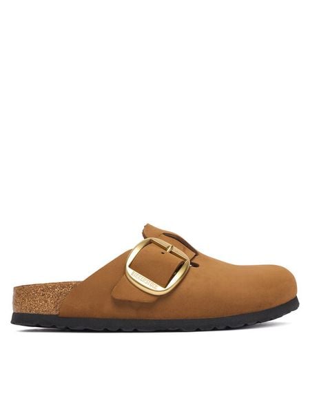 Birkenstock Klapki Boston Big Buckle Tonal 1032949 Pomarańczowy. Brązowe klapki damskie Birkenstock, bez wzorów, ze skóry, bez obcasa. Za 779.99 zł.