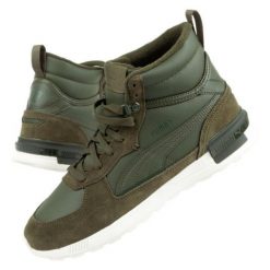 Buty sportowe Puma Gravition 383204 02 zielone. Zielone buty sportowe na co dzień męskie z materiału, bez zapięcia. Za 397.31 zł.