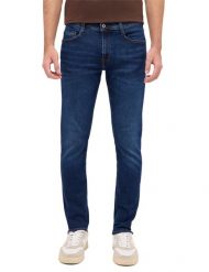 Męskie Spodnie Jeansowe Mustang Style Oregon Slim Denim Blue 1016315 5000 903. Niebieskie spodnie materiałowe męskie Mustang, bez wzorów, z denimu. Za 219.99 zł.